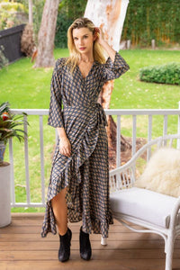 Anika Wrap Dress by Cienna