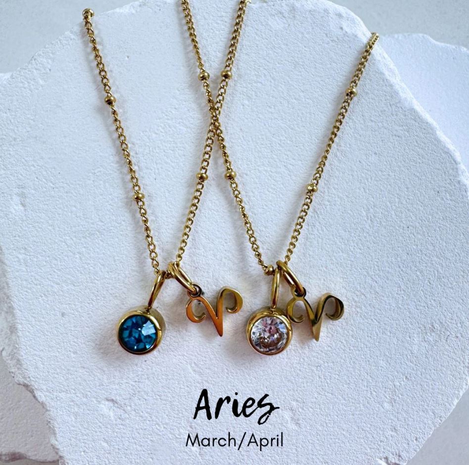 Birthstone Zodiac Necklace by BLC