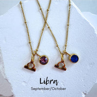 Birthstone Zodiac Necklace by BLC