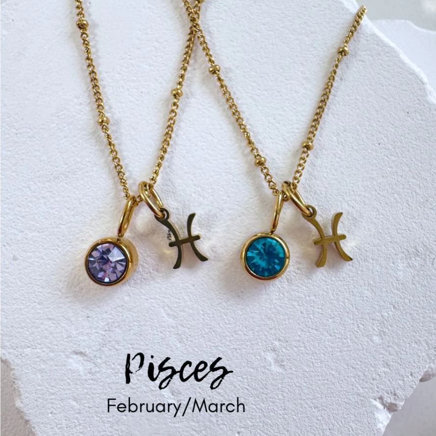 Birthstone Zodiac Necklace by BLC