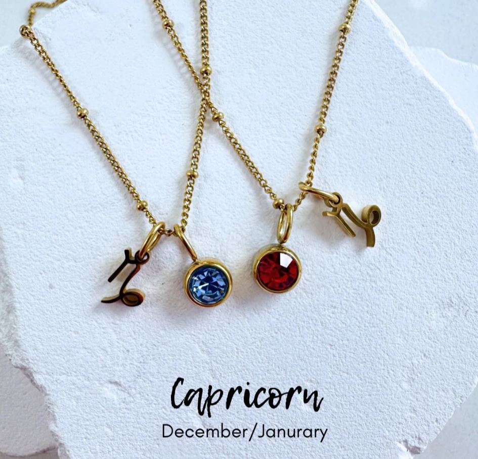Birthstone Zodiac Necklace by BLC