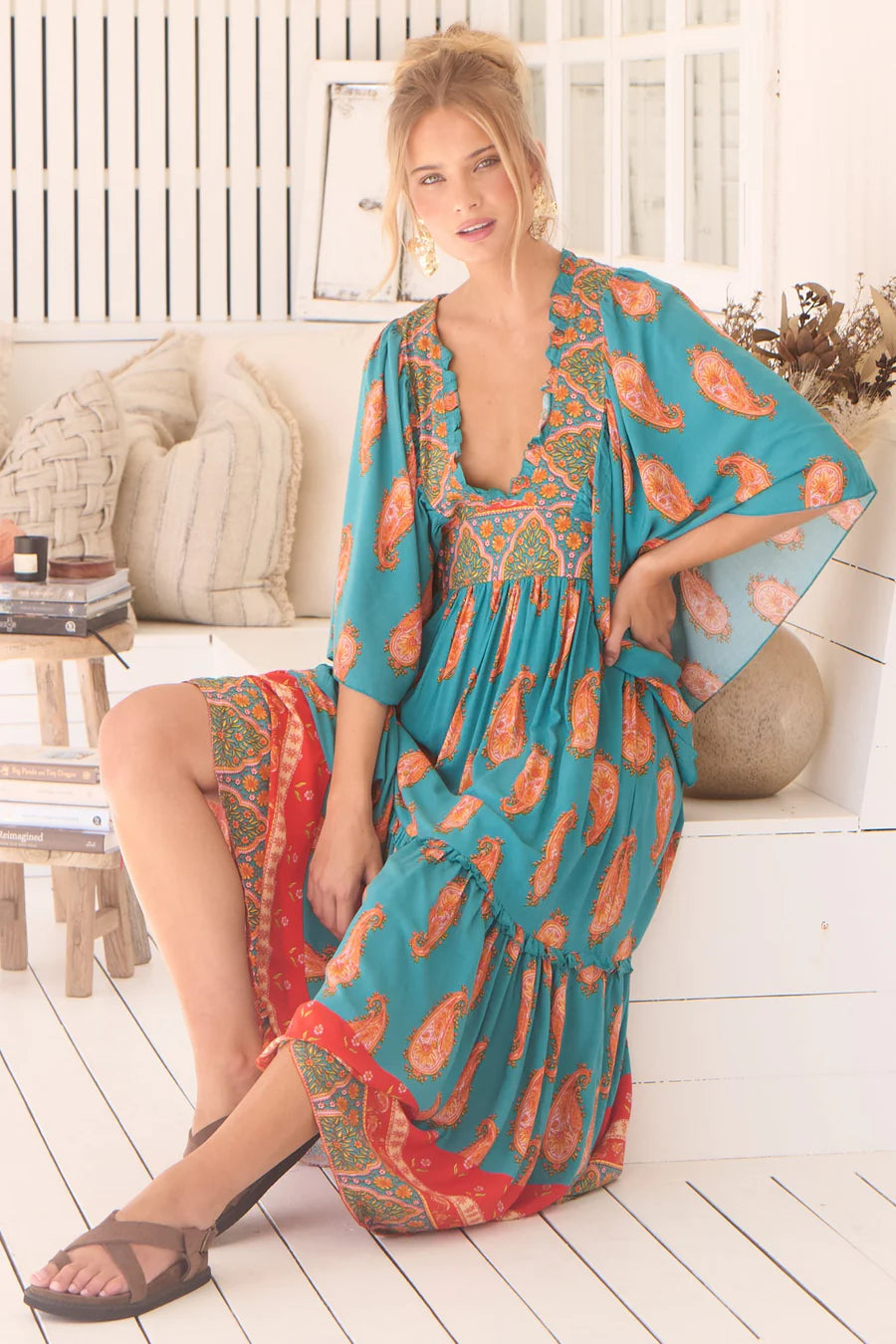 Raya Maxi Dress Melody Print by Jaase