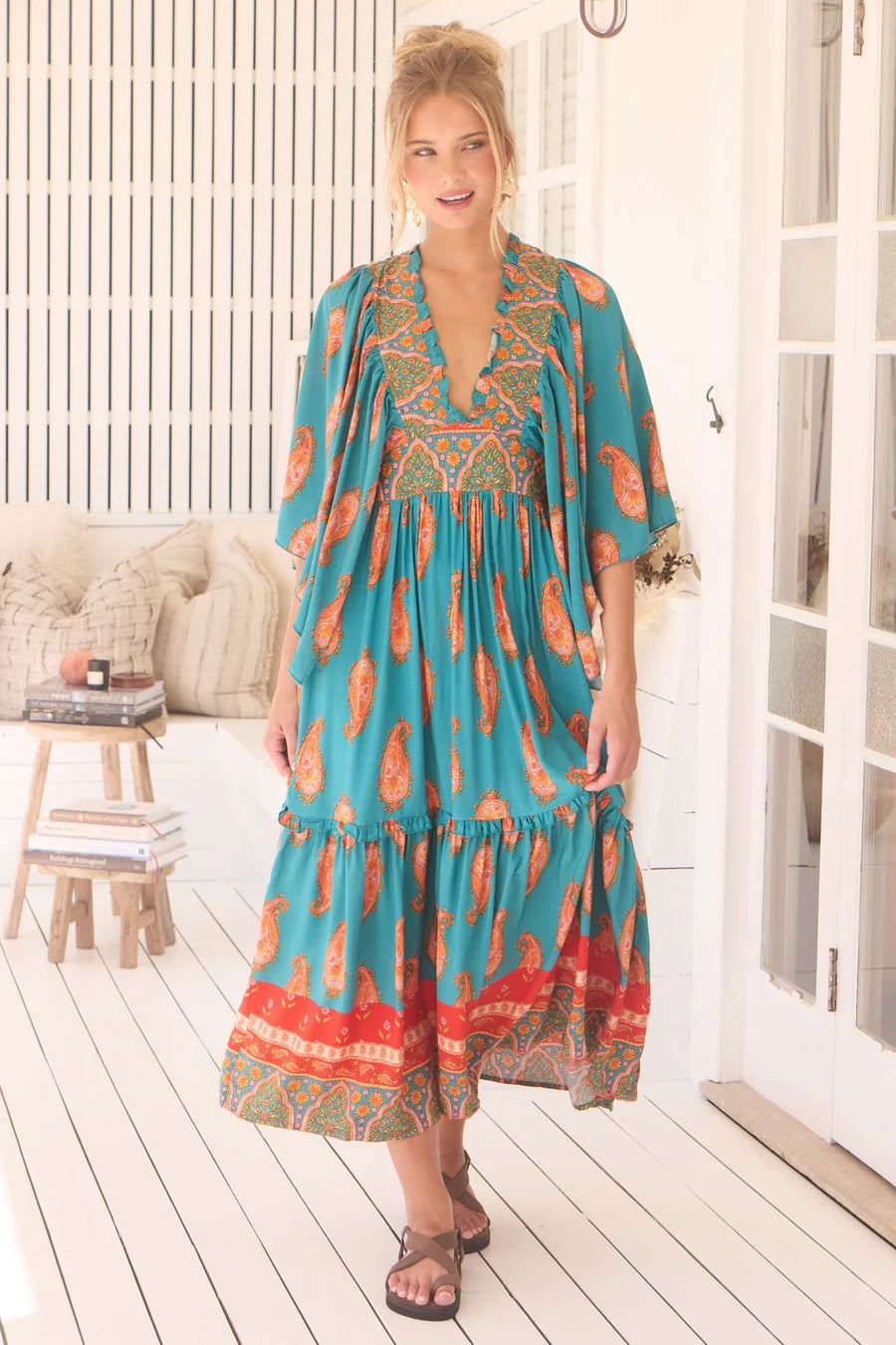 Raya Maxi Dress Melody Print by Jaase