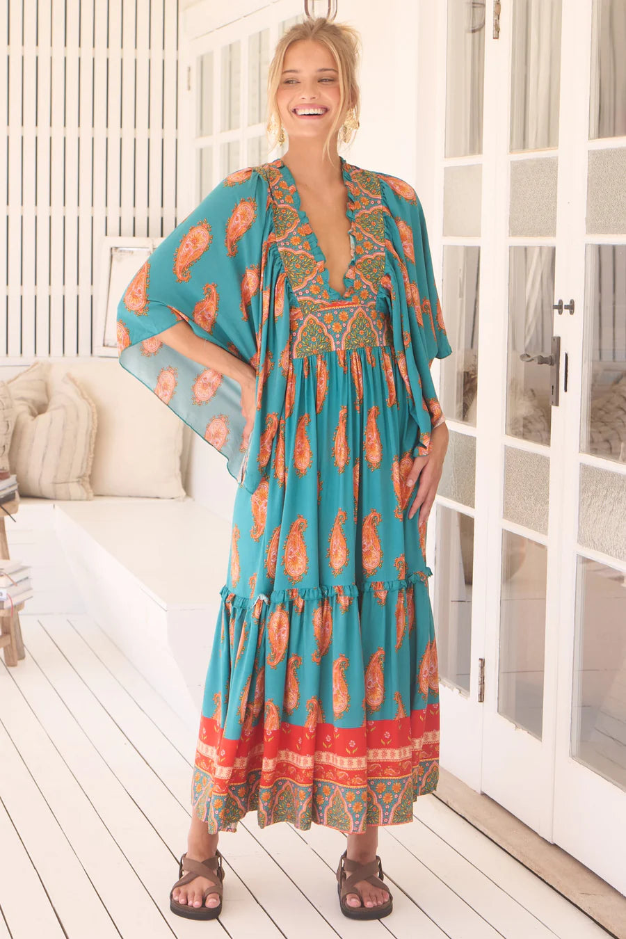 Raya Maxi Dress Melody Print by Jaase