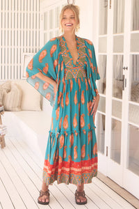 Raya Maxi Dress Melody Print by Jaase