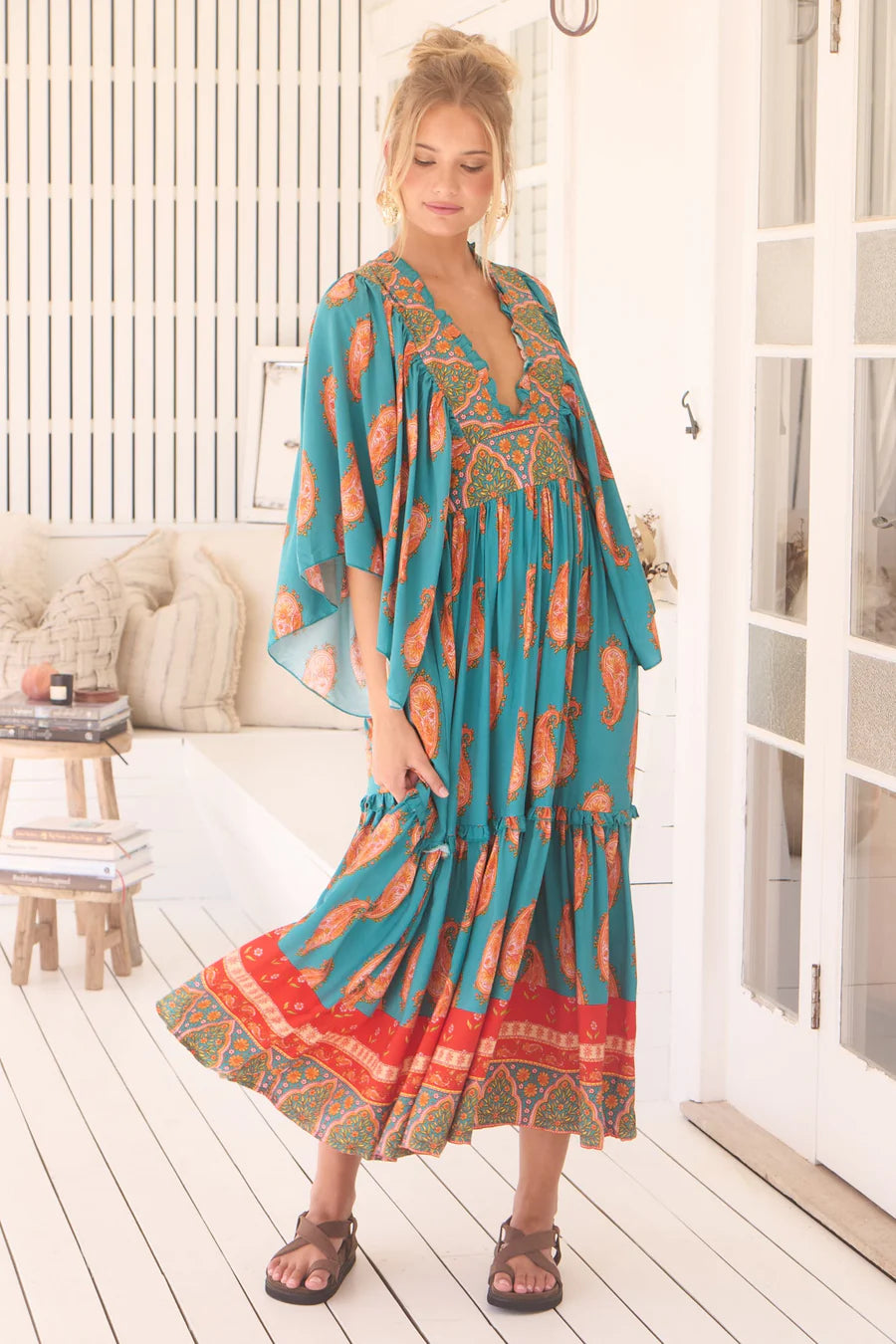 Raya Maxi Dress Melody Print by Jaase