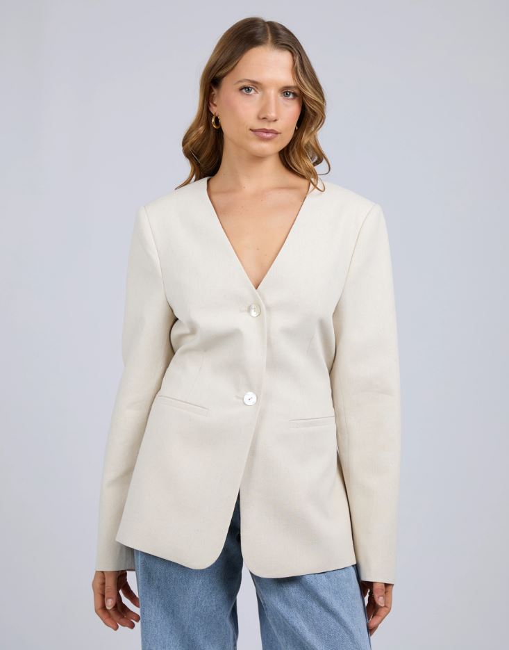 Matilda Linen Blazer by Silent Theory
