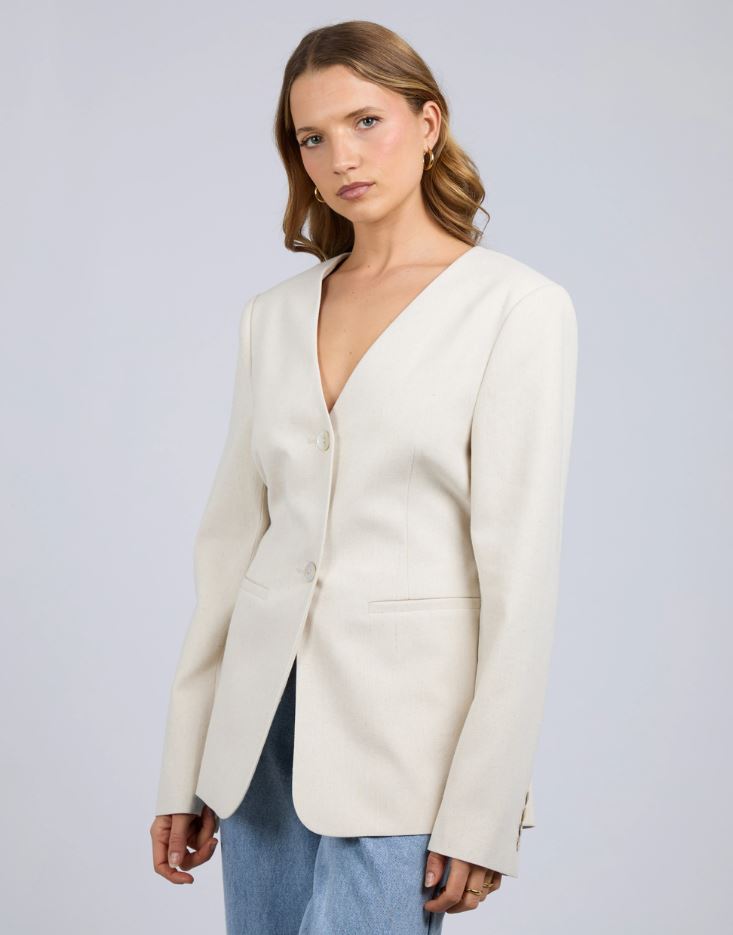 Matilda Linen Blazer by Silent Theory