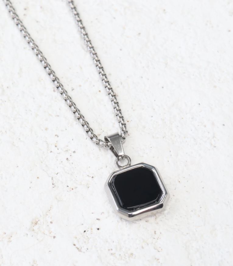 BLC Onyx Pendant Necklace