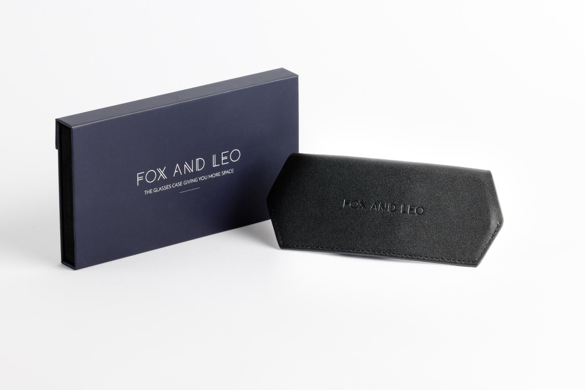 Fox and Leo Glasses Case - Black