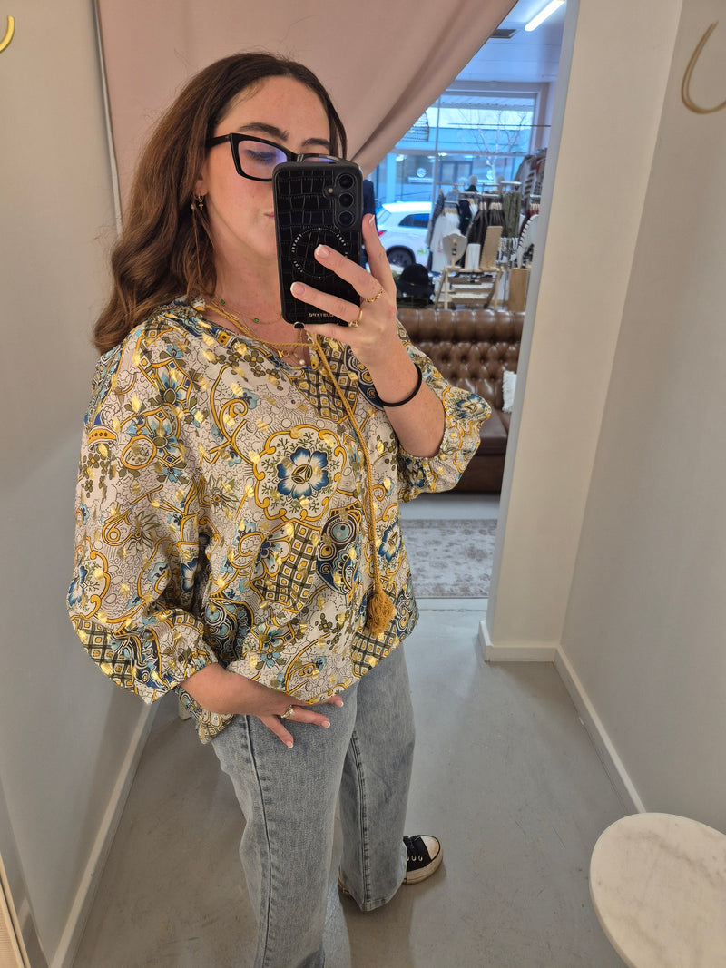 Gypsy Foil Blouse by Sambara