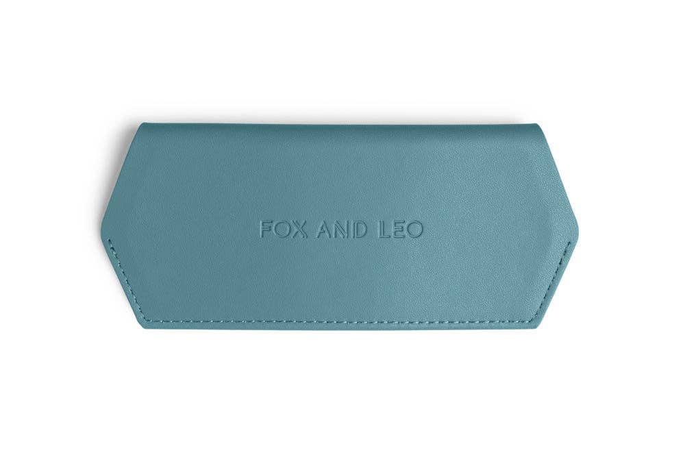Fox and Leo Glasses Case - Teal