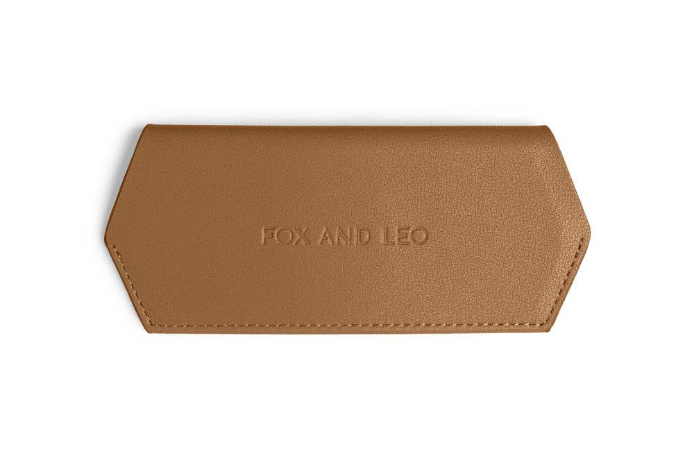 Fox and Leo Glasses Case - Tan