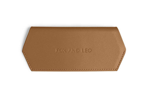 Fox and Leo Glasses Case - Tan