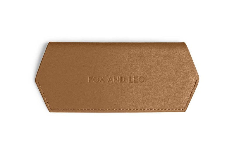 Fox and Leo Glasses Case - Tan