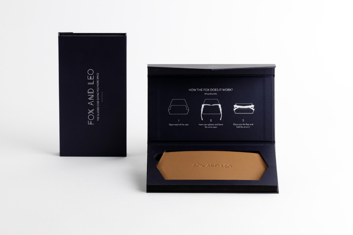 Fox and Leo Glasses Case - Tan