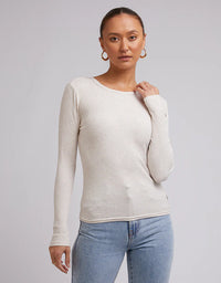 Ribbed Long Sleeve Top by Silent Theory