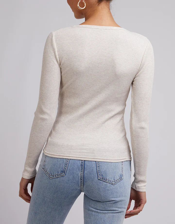 Ribbed Long Sleeve Top by Silent Theory