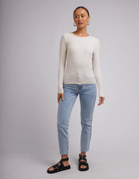 Ribbed Long Sleeve Top by Silent Theory