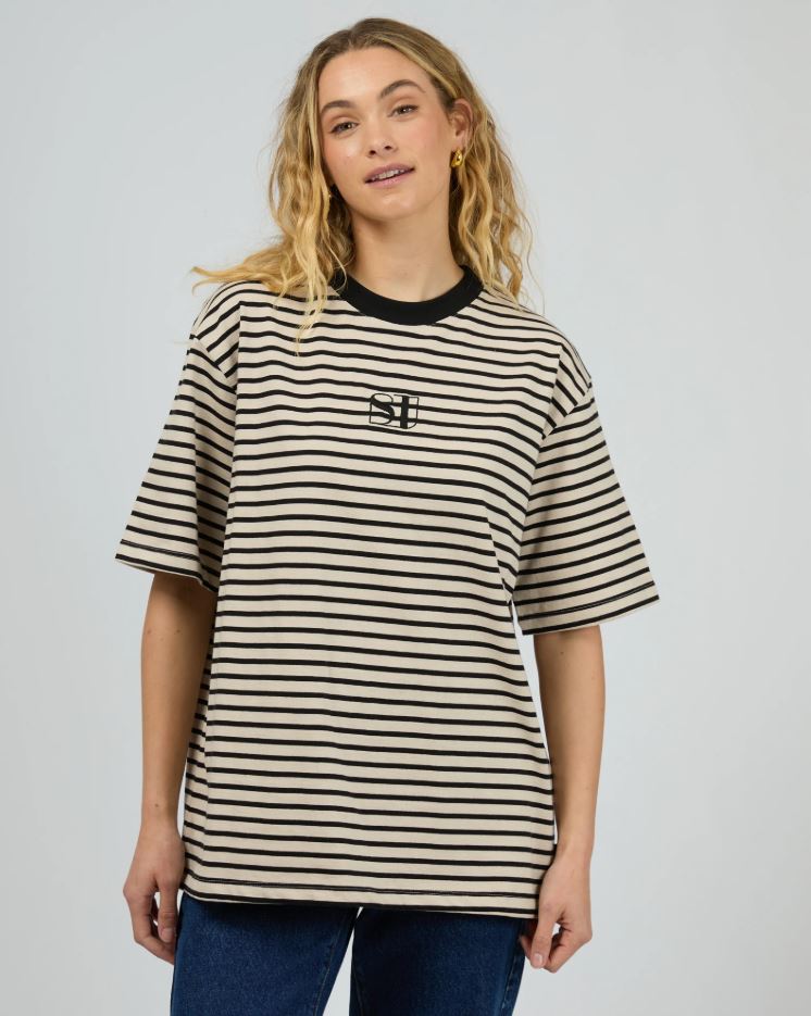 Foundation Stripe Tee by Silent Theory