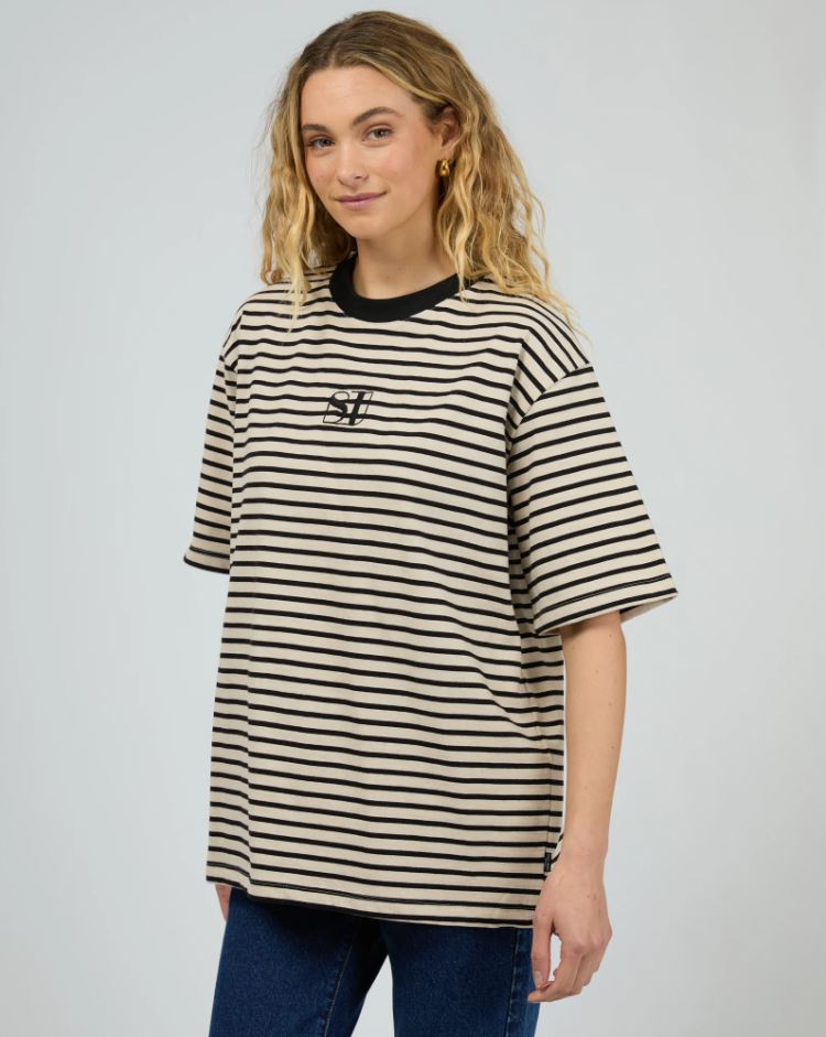 Foundation Stripe Tee by Silent Theory