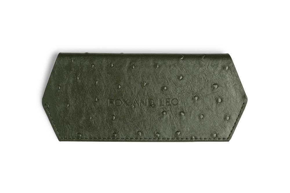 Fox and Leo Glasses Case - Olive