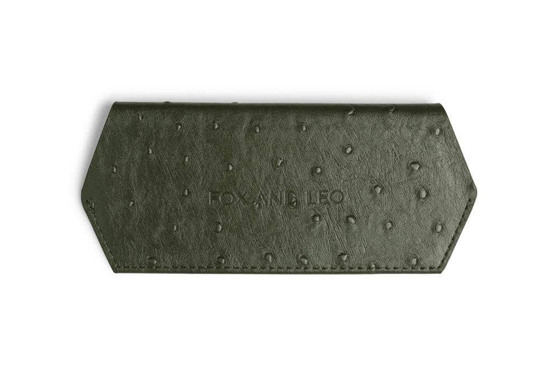 Fox and Leo Glasses Case - Olive