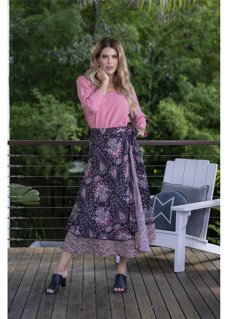 Allegra Wrap Skirt by Cienna
