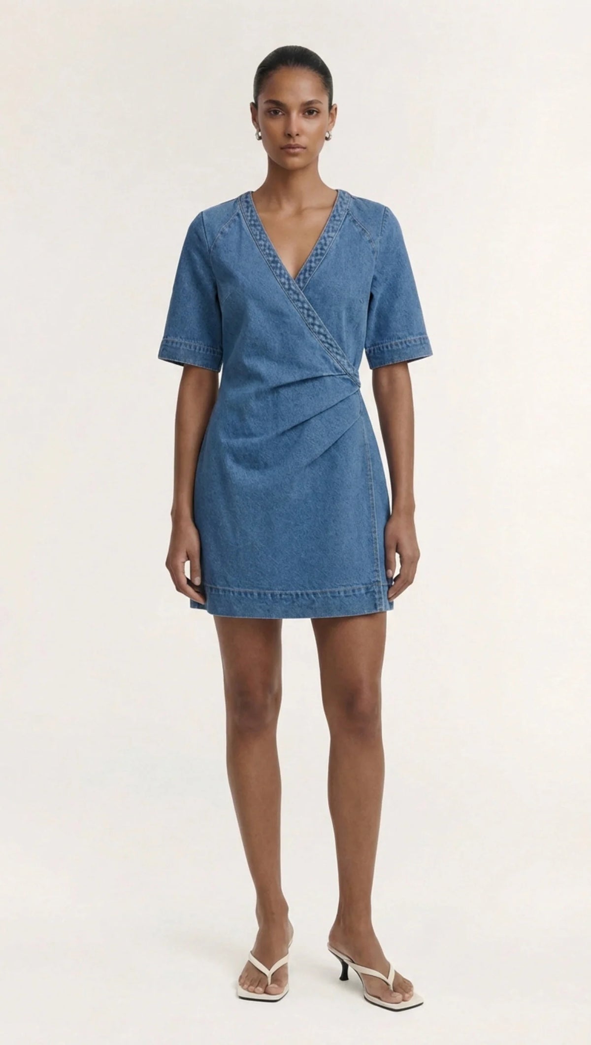 Ari Wrap Denim Dress
