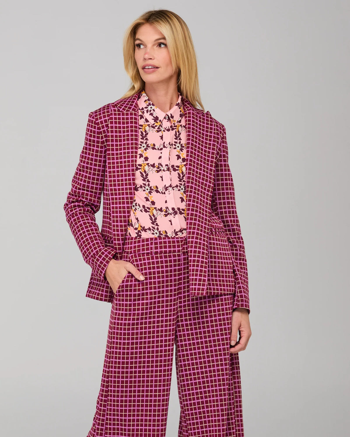 Aiko Blazer Himari Check by Boom Shankar