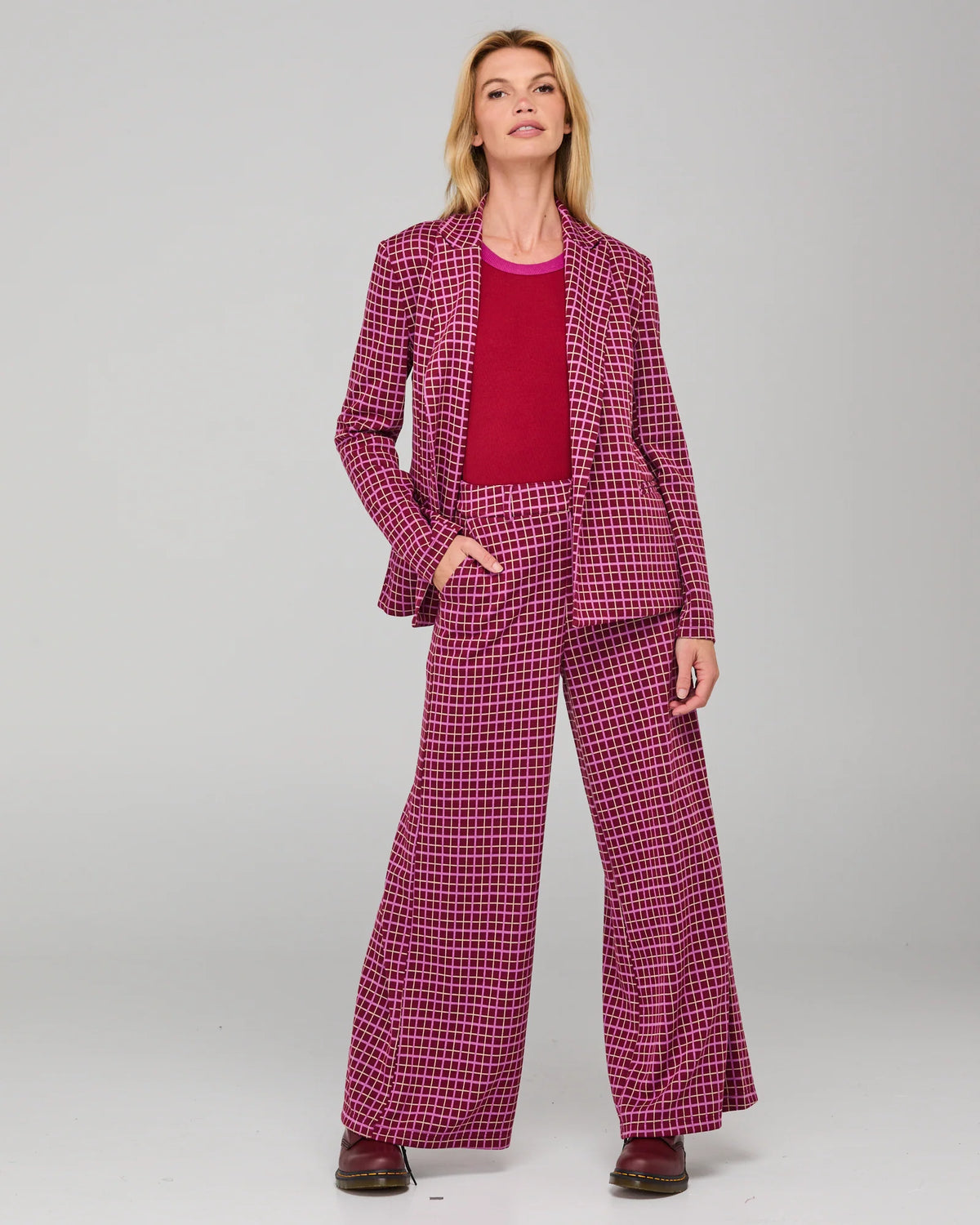Aiko Blazer Himari Check by Boom Shankar