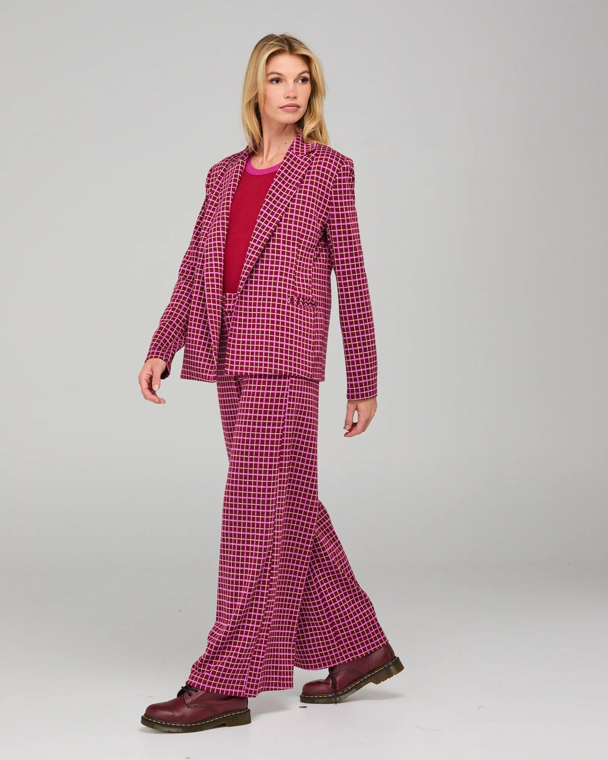 Aiko Blazer Himari Check by Boom Shankar