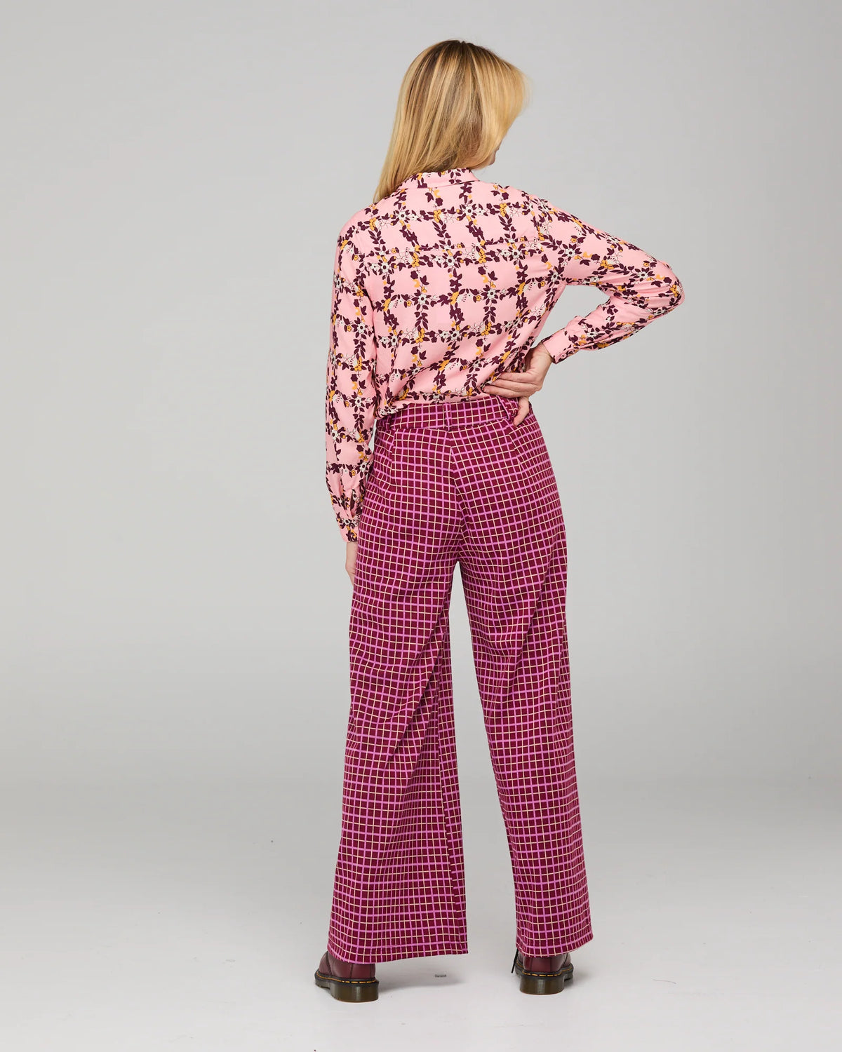 Aiko Pants Himari Check by Boom Shankar