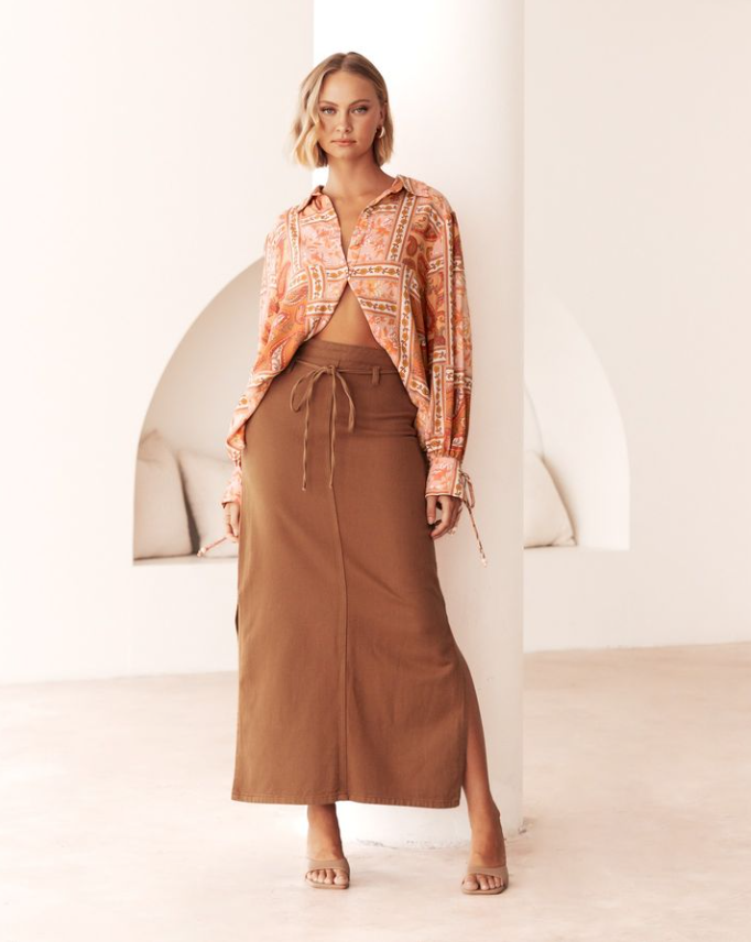 Altitude Maxi Skirt - Latte