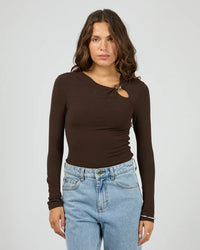 Atlas Long Sleeve Top Chocolate by Silent Theory