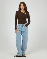 Atlas Long Sleeve Top Chocolate by Silent Theory