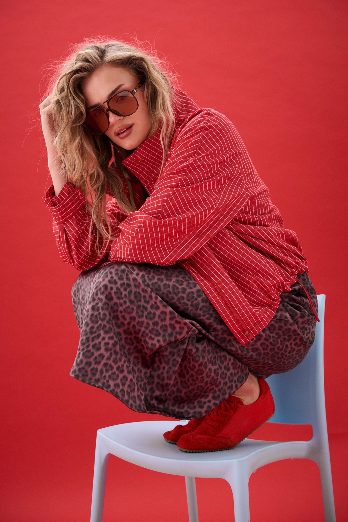 Beau Spray Jacket - Red Check