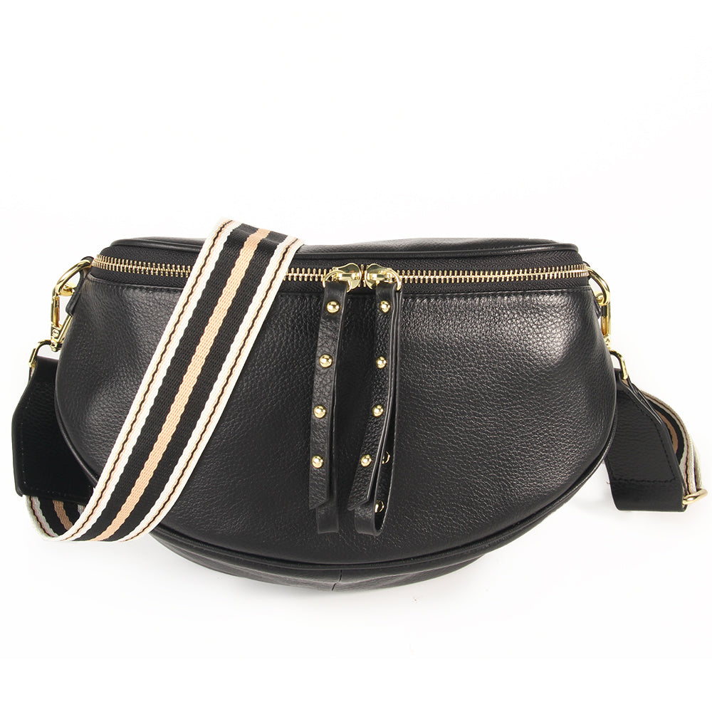 Black/Gold Obsessed Crossbody bag by HI HO & CO