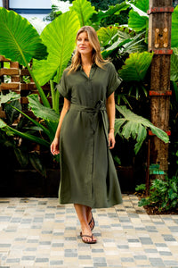 Carlson Dress Moss by Boho
