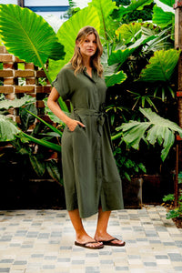 Carlson Dress Moss by Boho