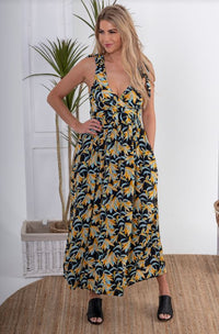 Carina Tie Shoulder Maxi Dress