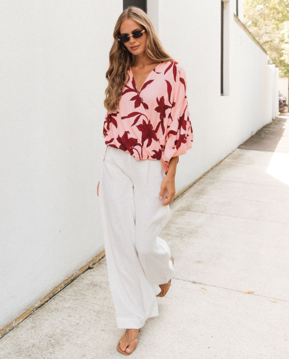 Chloe Drape Top by White Closet