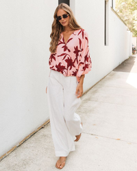 Chloe Drape Top by White Closet