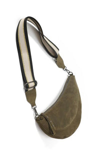 Crescent Bag Suede Olive by HI HO & CO