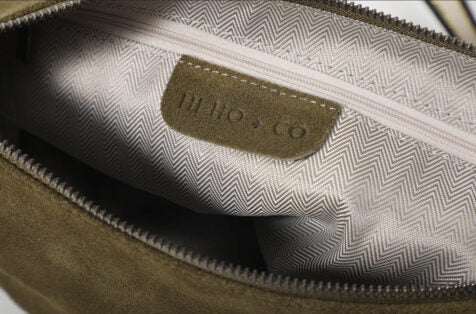 Crescent Bag Suede Olive by HI HO & CO