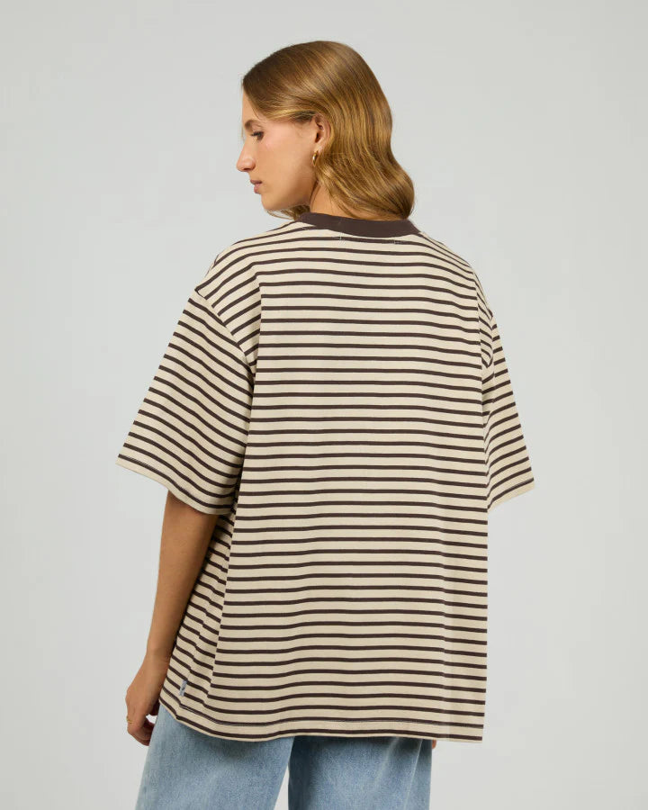 Choco Striped Luxe Tee by Silent Theory