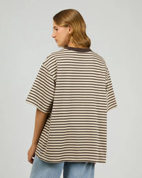 Choco Striped Luxe Tee by Silent Theory