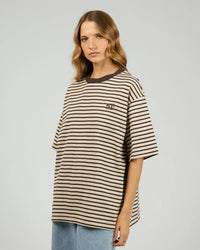 Choco Striped Luxe Tee by Silent Theory