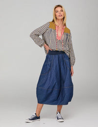 Guru Skirt Denim by Boom Shankar