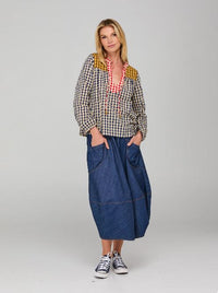 Guru Skirt Denim by Boom Shankar